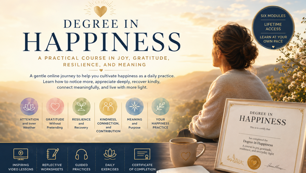 Degree in Happiness: A Practical Course in Joy, Gratitude, Resilience, and Meaning